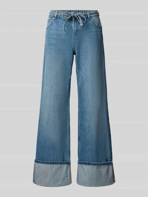 Jeansy o kroju wide fit z czystej bawełny REVIEW Niebieski