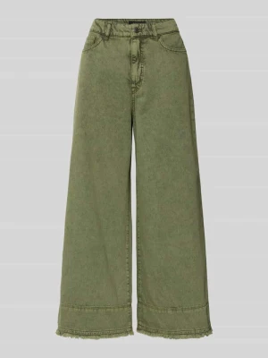 Jeansy o kroju wide fit z lyocell w 5 kieszeni Marc Cain
