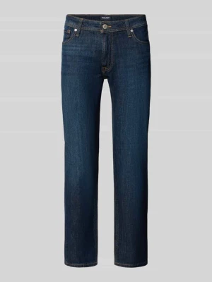 Jeansy o kroju wide fit z mieszanki bawełny model 'Clark' Jack&Jones Jeansowy niebieski