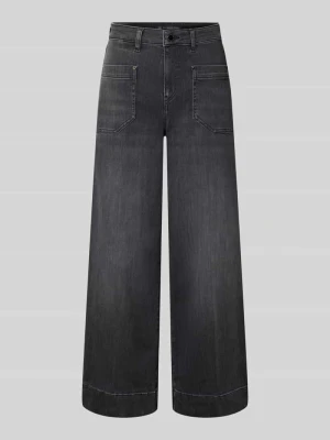 Jeansy o kroju wide fit z mieszanki bawełny model 'MIRU 6 / 8' RAFFAELLO ROSSI Antracytowy