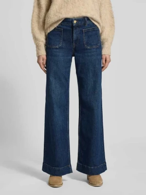 Jeansy w kroju wide fit z naszywanymi kieszeniami Christian Berg Woman