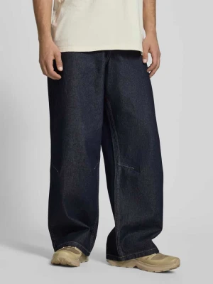 Jeansy o kroju wide fit z wyhaftowanym logo Karl Kani