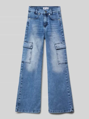 Jeansy o luźnym kroju z kieszeniami cargo Blue Effect