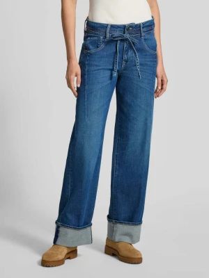 Jeansy o luźnym kroju z wiązanym paskiem model ‘CLAIRE’ Gang