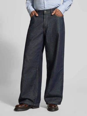 Jeansy o luźnym kroju ze szwami w kontrastowym kolorze Karl Kani