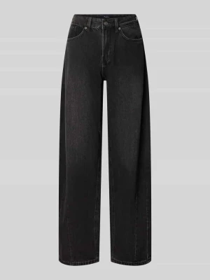 Jeansy o niskim stanie typu barrel w ciemnym spraniu Pepe Jeans Antracytowy
