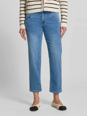 Jeansy o prostym kroju w długość 7/8 model 'Ana' Buena Vista