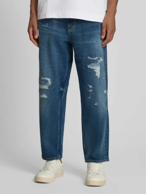 Jeansy o prostym kroju w stylu destroyed Boss Orange