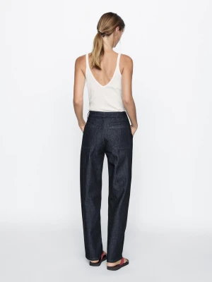 Jeansy O Prostym Kroju Ze Średnim Stanem - Ciemnoszary - - Massimo Dutti - Kobieta