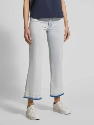 Jeansy o rozkloszowanym i skróconym kroju milano italy