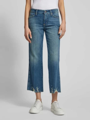 Jeansy o rozkloszowanym i skróconym kroju z efektem znoszenia CAMBIO