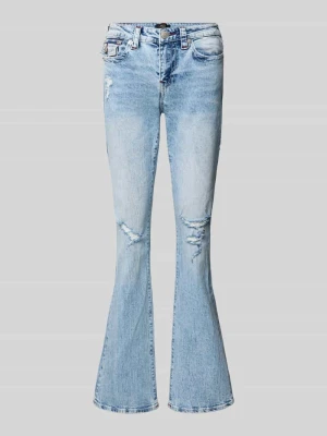 Jeansy o rozkloszowanym kroju z przetarciami model ‘BECCA’ True Religion