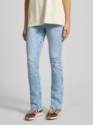 Jeansy o rozkloszowanym kroju z przetarciami model ‘BECCA’ True Religion
