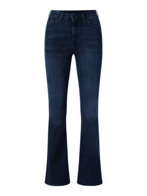 Jeansy o rozkloszowanym kroju z wysokim stanem i dodatkiem streczu model ‘Marie’ Kings Of Indigo