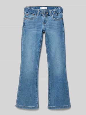 Jeansy o rozkloszowanym kroju ze średnim stanem i paskiem Levi’s® Kids