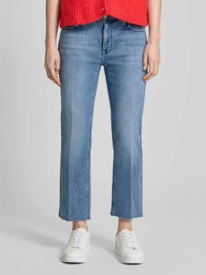 Jeansy o skróconym kroju slim fit model ‘Vic’ RAFFAELLO ROSSI Jasnoniebieski