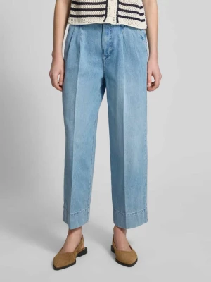 Jeansy o szerokiej nogawce z kieszeniami w szwie Oui