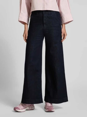 Jeansy o szerokiej nogawce z kieszeniami w szwie Stefanel