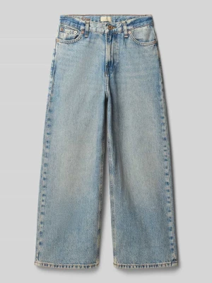 Jeansy o szerokim kroju z naszywką z logo model ‘Dave’ Jack&Jones Jasnoniebieski