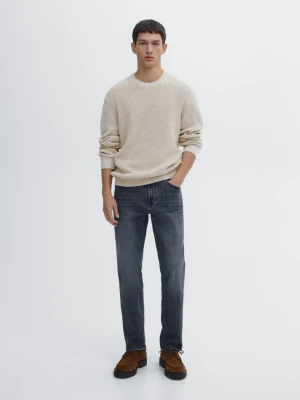 Jeansy O Zwężanym Kroju - Brudnoszary - - Massimo Dutti - Mężczyzna