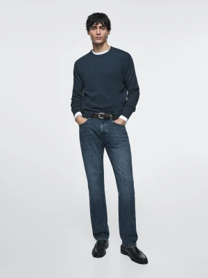 Jeansy O Zwężanym Kroju - Ciemnoniebieski - - Massimo Dutti - Mężczyzna