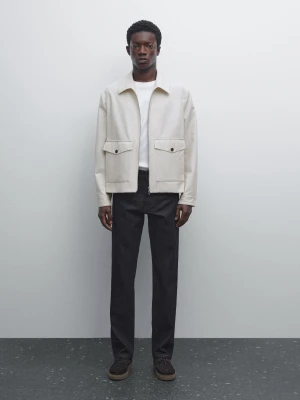 Jeansy O Zwężanym Kroju - Granatowy - - Massimo Dutti - Mężczyzna
