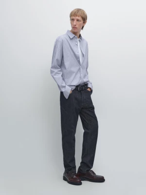 Jeansy O Zwężanym Kroju - Granatowy - - Massimo Dutti - Mężczyzna