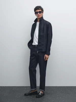 Jeansy O Zwężanym Kroju - Indygo - - Massimo Dutti - Mężczyzna