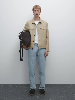 Jeansy O Zwężanym Kroju - Indygo - - Massimo Dutti - Mężczyzna