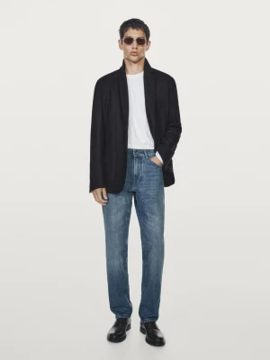 Jeansy O Zwężanym Kroju - Indygo - - Massimo Dutti - Mężczyzna