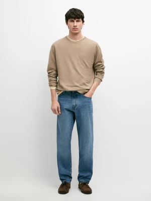 Jeansy O Zwężanym Kroju - Indygo - - Massimo Dutti - Mężczyzna