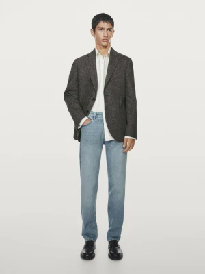 Jeansy O Zwężanym Kroju - Jasnoniebieski - - Massimo Dutti - Mężczyzna