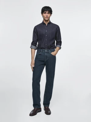 Jeansy O Zwężanym Kroju - Niebieski - - Massimo Dutti - Mężczyzna