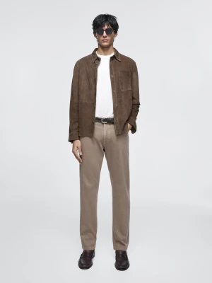 Jeansy O Zwężanym Kroju - Norkowy - - Massimo Dutti - Mężczyzna