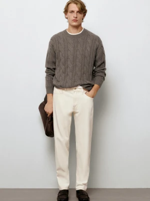 Jeansy O Zwężanym Kroju - Surowy - Massimo Dutti - Male
