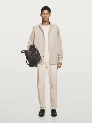 Jeansy O Zwężanym Kroju - Surowy - - Massimo Dutti - Mężczyzna