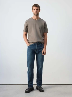 Jeansy Patrick slim fit Ultra Soft Touch ciemnoniebieski vintage - Mężczyzna - MANGO MAN