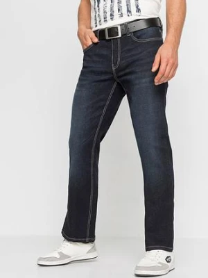 Jeansy regular fit, o kroju bootcut BonPrix niebieski