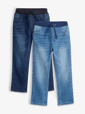 Jeansy regular fit, straight (2 pary) BonPrix niebieski