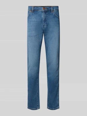 Jeansy regular tapered z mieszanka bawełny model 'Redford' Wrangler Jeansowy niebieski