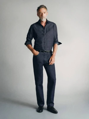 Jeansy relaxed fit 100% bawełna made in Italy niebieski - Mężczyzna - MANGO MAN