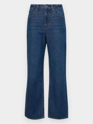 Jeansy Relaxed Fit Abercrombie & Fitch ciemnoniebieski
