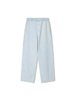 Jeansy Relaxed Fit Bershka jasnoniebieski