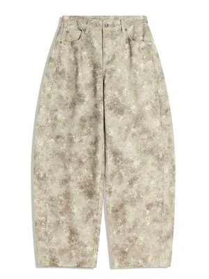 Jeansy Relaxed Fit Bershka brązowy