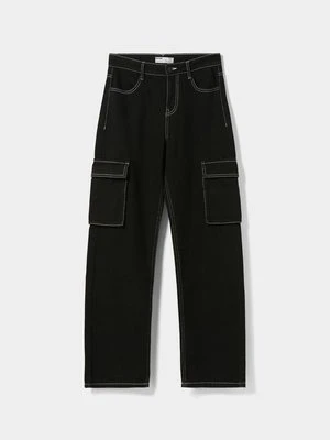 Jeansy Relaxed Fit Bershka czarny