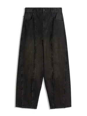 Jeansy Relaxed Fit Bershka czarny