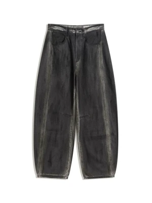 Jeansy Relaxed Fit Bershka czarny