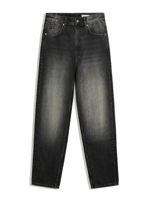 Jeansy Relaxed Fit Bershka czarny