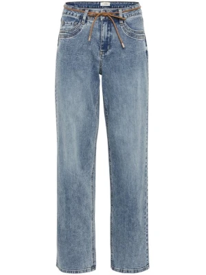 Jeansy Relaxed Fit Cream niebieski denim