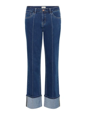 Jeansy Relaxed Fit Cream niebieski denim